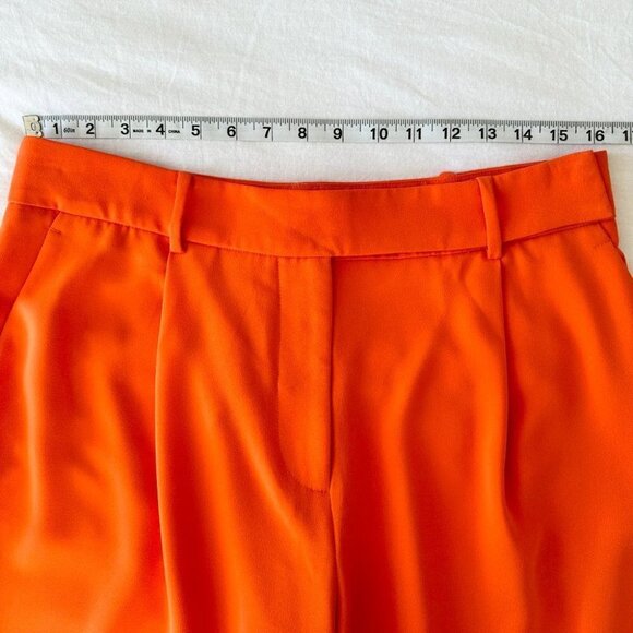 Ever New Wide Leg Isla Trousers Orange Gerbera Womens Size 10 Petite New - Picture 9 of 12